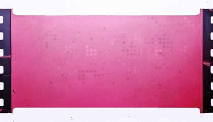 Aufkleber - pink film strip texture with bold grain and perforations, ideal for retro design projects, print media, digital graphics, photo overlays, and branding

