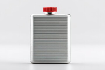 Poster - Metal container with a red cap designed for storage and dispensing of liquid substances