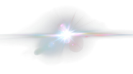 Aufkleber - Bright light burst with transparent background and glowing flare effect, radiating energy and colorful spectrum