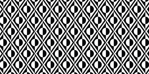 Poster - Geometric dance diamonds  circles in a bold contrasting rhythm
