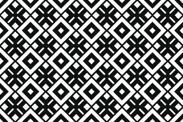 Poster - Geometric dance Diamonds interlock with linear patterns