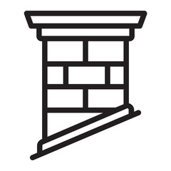 Wall Mural - chimney line icon