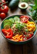 © Yaraslava - colorful quinoa bowl fresh vegetables healthy vibrant nutrition dish bright ingredients plant based meal, salad, food, natural, green, yellow, carrot
