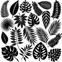 Aufkleber - Seamless vector floral pattern with black leaves design for textile, fabric, wallpaper, or print