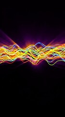 Wall Mural - Abstract colorful particles wave net background