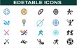 © Mohammad - Modern Flat Customizable Sports Icon Set.