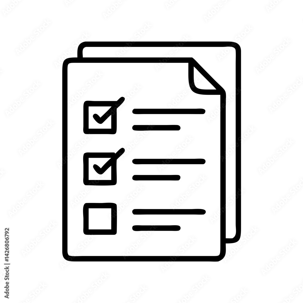 Checklist document task list check box form survey to do list planning ...