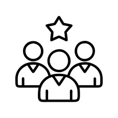 Poster - Teamwork collaboration group leadership star achievement success business cooperation partnership icon vector