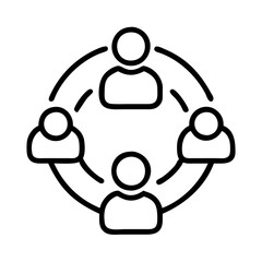 Poster - Teamwork collaboration network connection people partnership group circle social community icon design