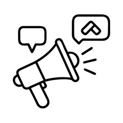 Poster - Megaphone marketing promotion advertising communication announcement loudspeaker bullhorn message alert