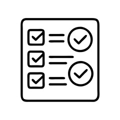 Poster - Checklist task list check box checkmark icon vector illustration graphic element symbol design ui ux