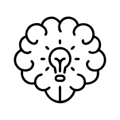 Poster - Brain idea lightbulb innovation creative thinking mind intelligence knowledge inspiration solution