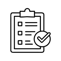 Poster - Checklist task management clipboard checkmark complete list survey form assignment done icon vector