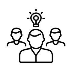 Poster - Teamwork brainstorming idea generation collaboration innovation group thinking lightbulb concept vision