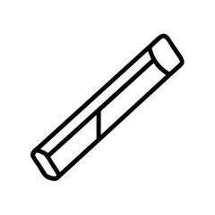 Leinwandbilder - Outline marker highlighter pen stationery school office supply drawing writing art design icon vector graphic