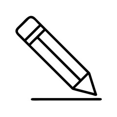 Leinwandbilder - Pencil drawing icon vector illustration writing tool graphic design element sketch education art line