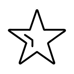 Fototapete - Star outline vector graphic icon shape symbol design element illustration art graphic star rating vector