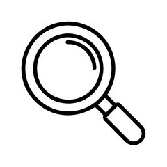 Poster - Magnifying glass search icon vector illustration find zoom tool symbol exploration look up graphic