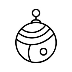 Poster - Outline christmas ball ornament decoration holiday xmas tree bauble festive celebration design graphic