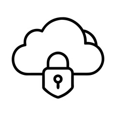 Poster - Cloud security data protection network safety system privacy lock secure computing technology access