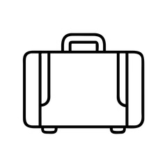 Poster - Outline suitcase travel baggage luggage bag journey vacation trip briefcase vector icon graphic design