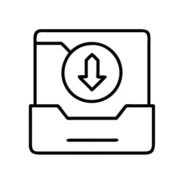 Download folder icon vector file symbol sign graphic element ui design interface application storage data