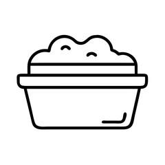 Leinwandbilder - Outline container with filling vector, food container, storage container, bowl container icon vector