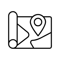 Poster - Map location pin travel destination navigation route gps pointer position journey cartography icon vector