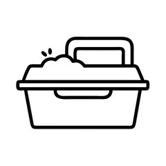 Poster - Isolated outline bath tub vector icon bathroom bathtub bubble clean container design foam hygiene 90