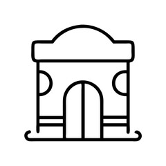 Poster - Outline building architecture structure facade monument landmark construction arch design