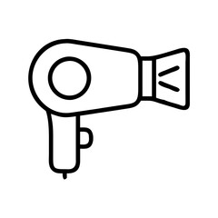 Fototapete - Hair dryer blow dryer styling tool beauty appliance salon equipment hairdresser accessory icon outline