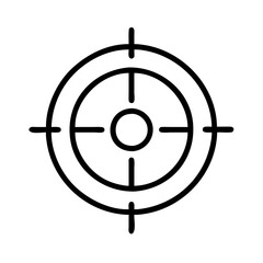 Poster - Target aim crosshair vector icon illustration, focus accuracy precision goal mark symbol perfect shot