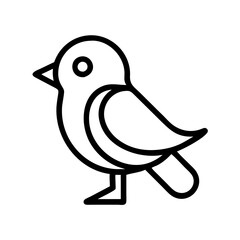 Poster - Illustration of bird vector graphic design cute bird drawing bird icon bird outline bird artwork bird