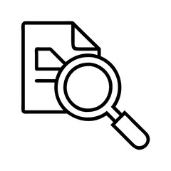 Poster - Search document file analysis icon magnifying glass find information data review research detail view 90