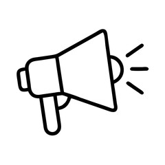 Poster - Megaphone bullhorn announcement communication marketing message promotion loudspeaker icon vector design