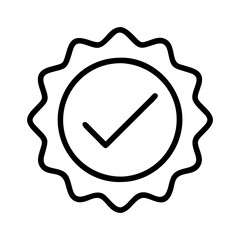 Poster - Check mark icon seal approval verified quality success tick symbol accepted correct right choice done