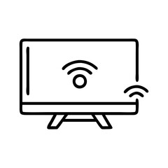 Fototapete - Television wifi smart tv connection wireless internet signal technology device display screen led lcd