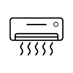 Poster - Air conditioner ac cooling system climate control temperature appliance home comfort vector icon design