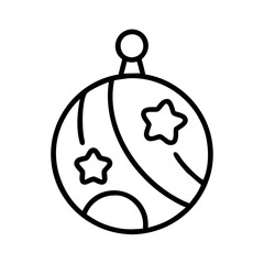 Poster - Christmas ornament vector holiday decoration xmas celebration festive stars ball bauble season