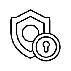 Fototapete - Shield security protection safety privacy lock secure access system safeguard defense icon graphic
