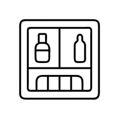 Fototapete - Outline medicine cabinet icon vector, healthcare cabinet, medical cabinet, pharmacy cabinet icon vector