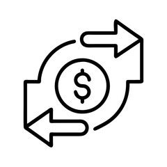 Poster - Money transfer currency exchange finance transaction payment dollar cash flow investment revenue stream