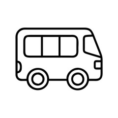 Poster - Illustration of a simple bus icon, transport vehicle, public transportation, travel, and automobile icon