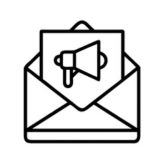 Poster - Email marketing campaign promotion announcement newsletter megaphone communication strategy design