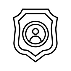 Poster - security badge protection shield safety guard secure privacy user profile account avatar icon