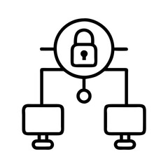 Poster - Network security system with padlock for data protection and computer network security concept vector
