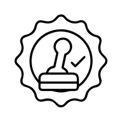 Poster - Approved stamp icon vector illustration check mark stamp icon approval stamp quality stamp design