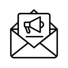 Poster - Email marketing campaign promotion announcement newsletter megaphone communication message alert system