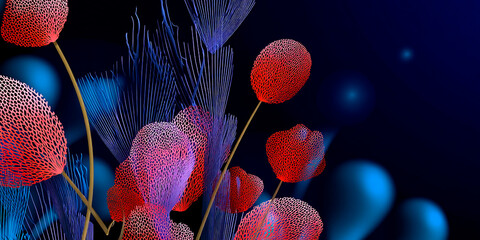 Poster - vitalij367_photostock_abstract_background_with_coral_reefs_an_36feca31-37bd-4a02-bfb8-014763fe8db0_2