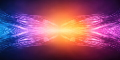 Fototapete - Vibrant Glowing Particles Flowing in Abstract Wave Pattern